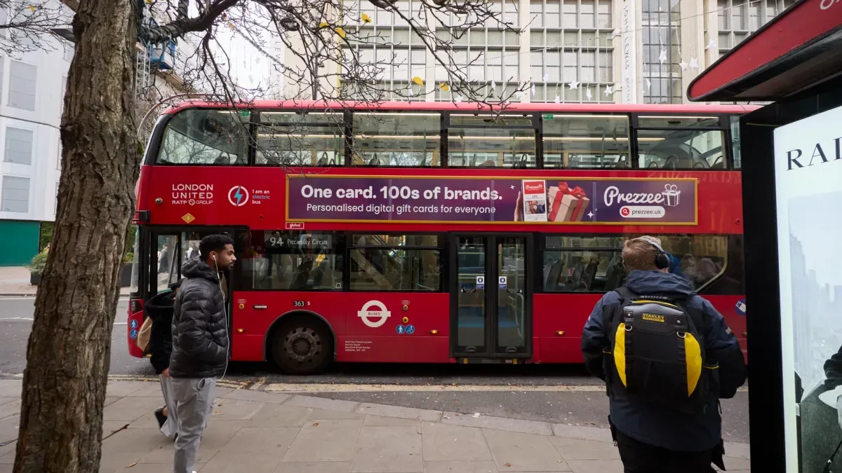 Prezee Spreads Festive Cheer Across London with City-Wide Bus and Underground Campaign