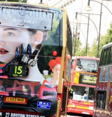 full wrap juicy couture bus london bus advertising