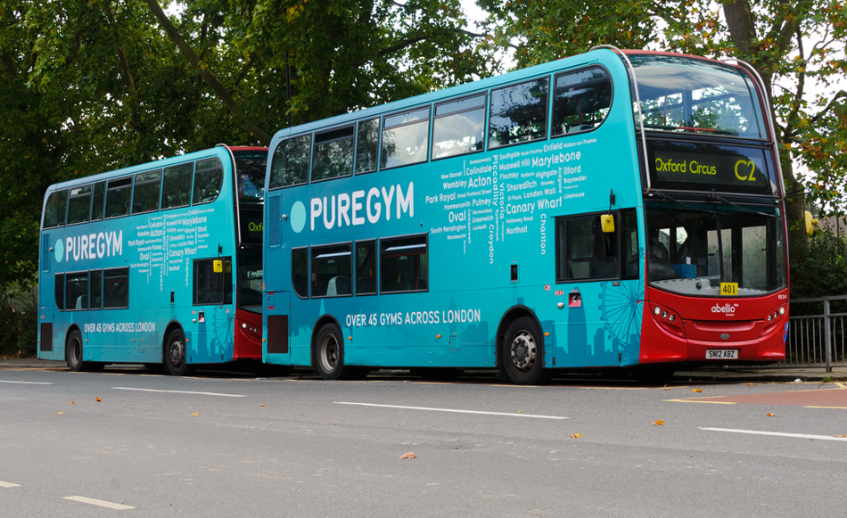 Pure Gym Bus Wrap London